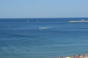 yachts on a blue sea