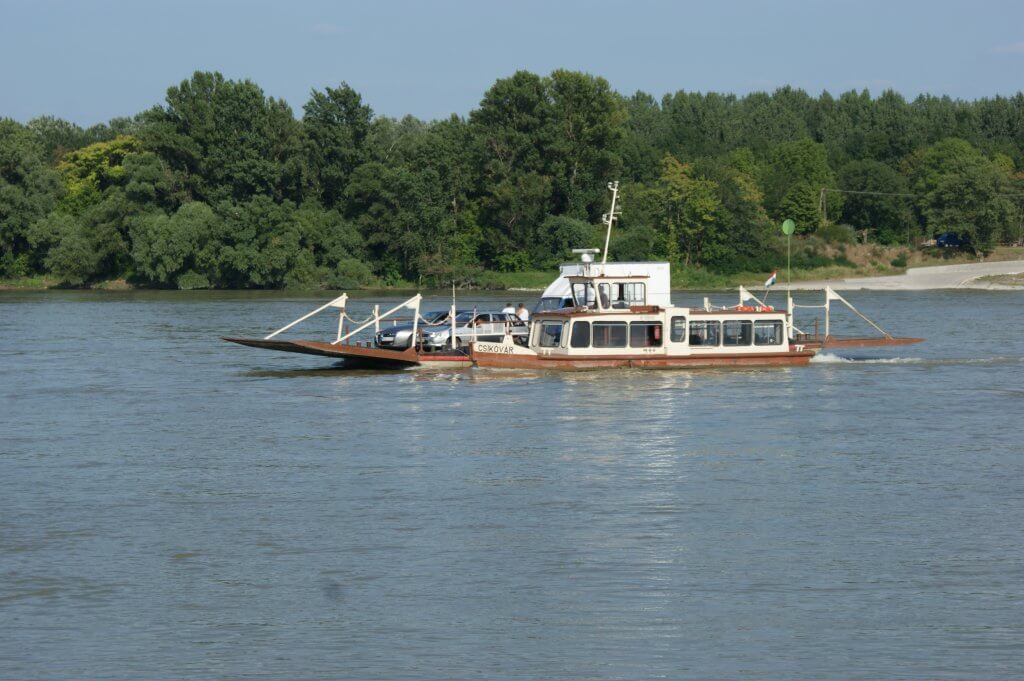 a four car river ferry