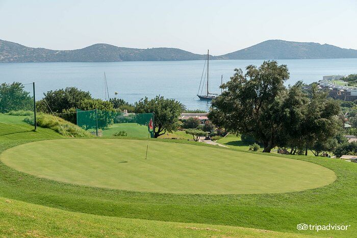 9-hole golf course at porto elounda, crete